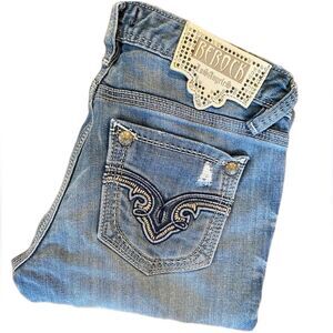 REROCK for EXPRESS Jeans Skinny low rise Embellished distressed light size 0